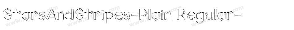 StarsAndStripes-Plain Regular字体转换